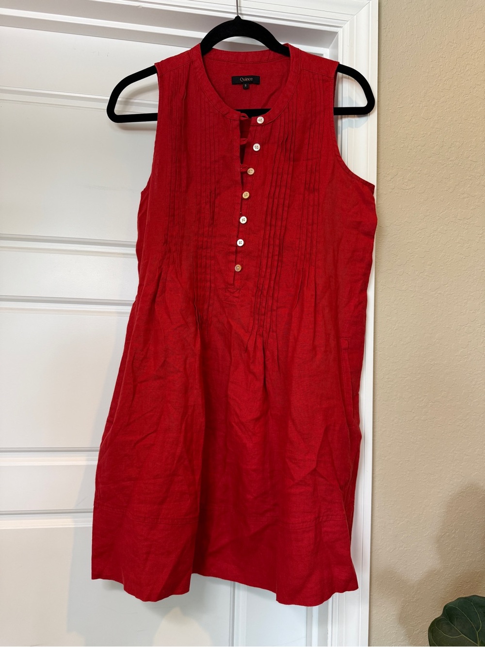 EUC Quince 100% European Linen Sleeveless Swing Dress in Chile - Picture 7 of 11